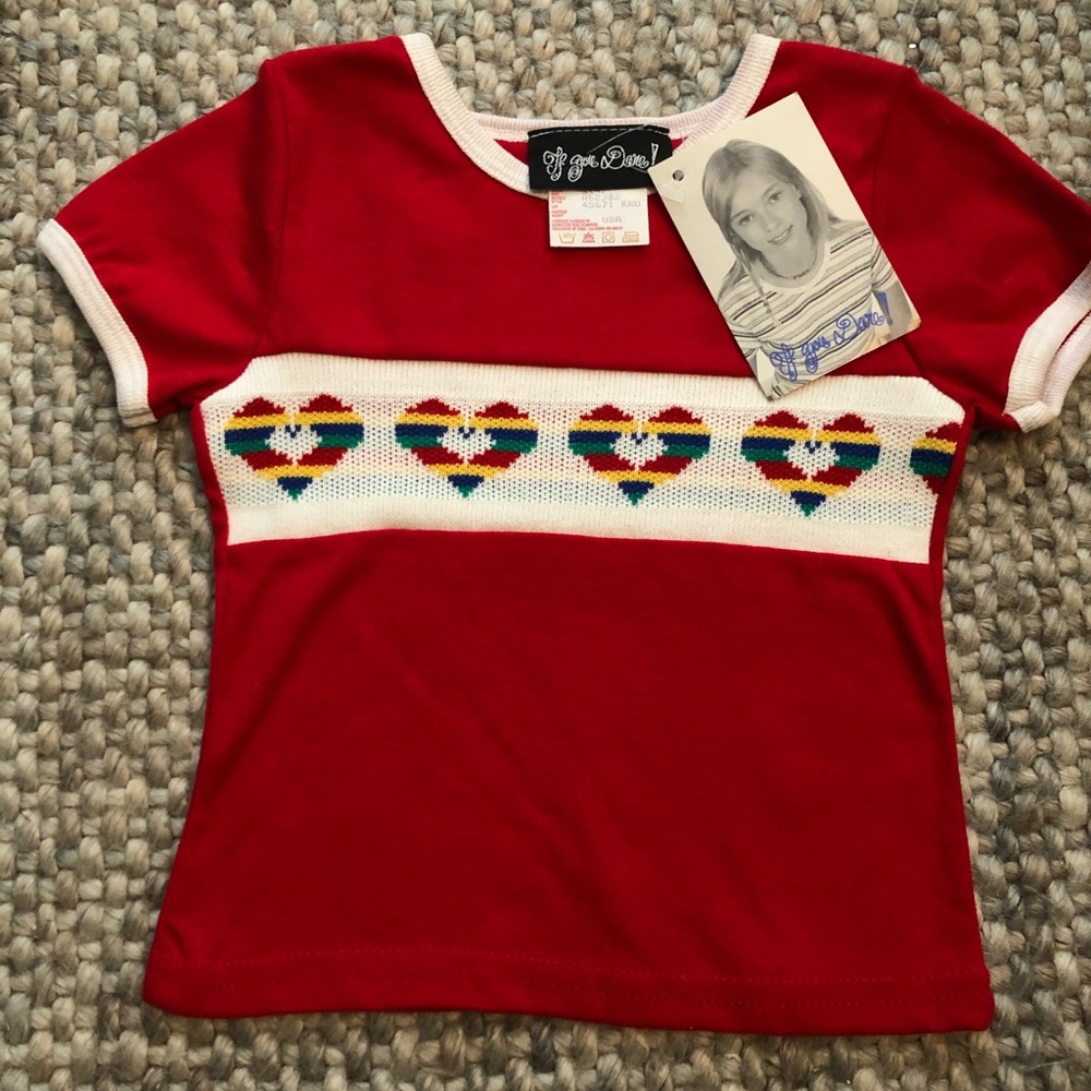 💕Hearts 💕 If You Dare red heart top.